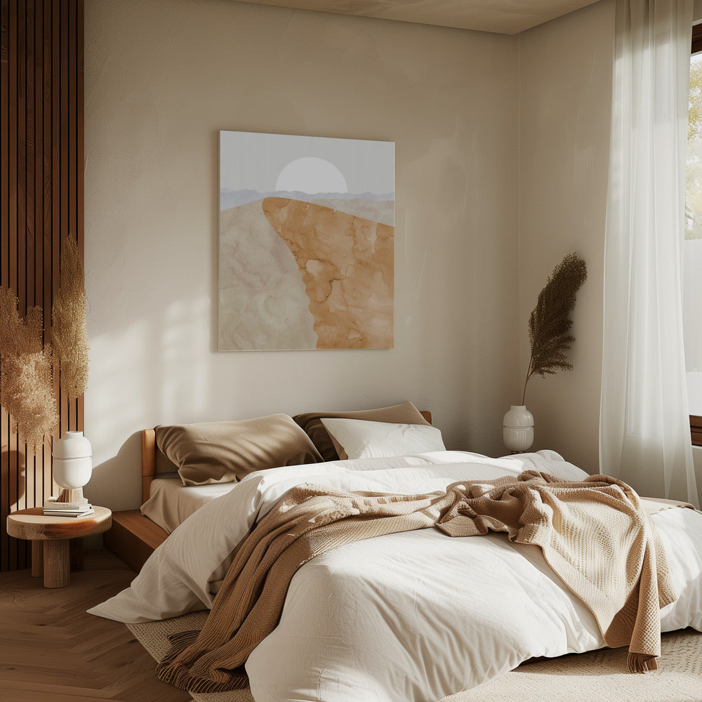 Sanddüne und Mond | Leinwand