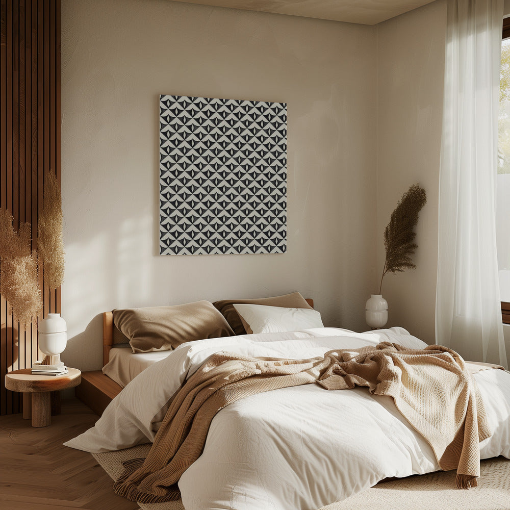 Monochrome Wellen | Leinwand
