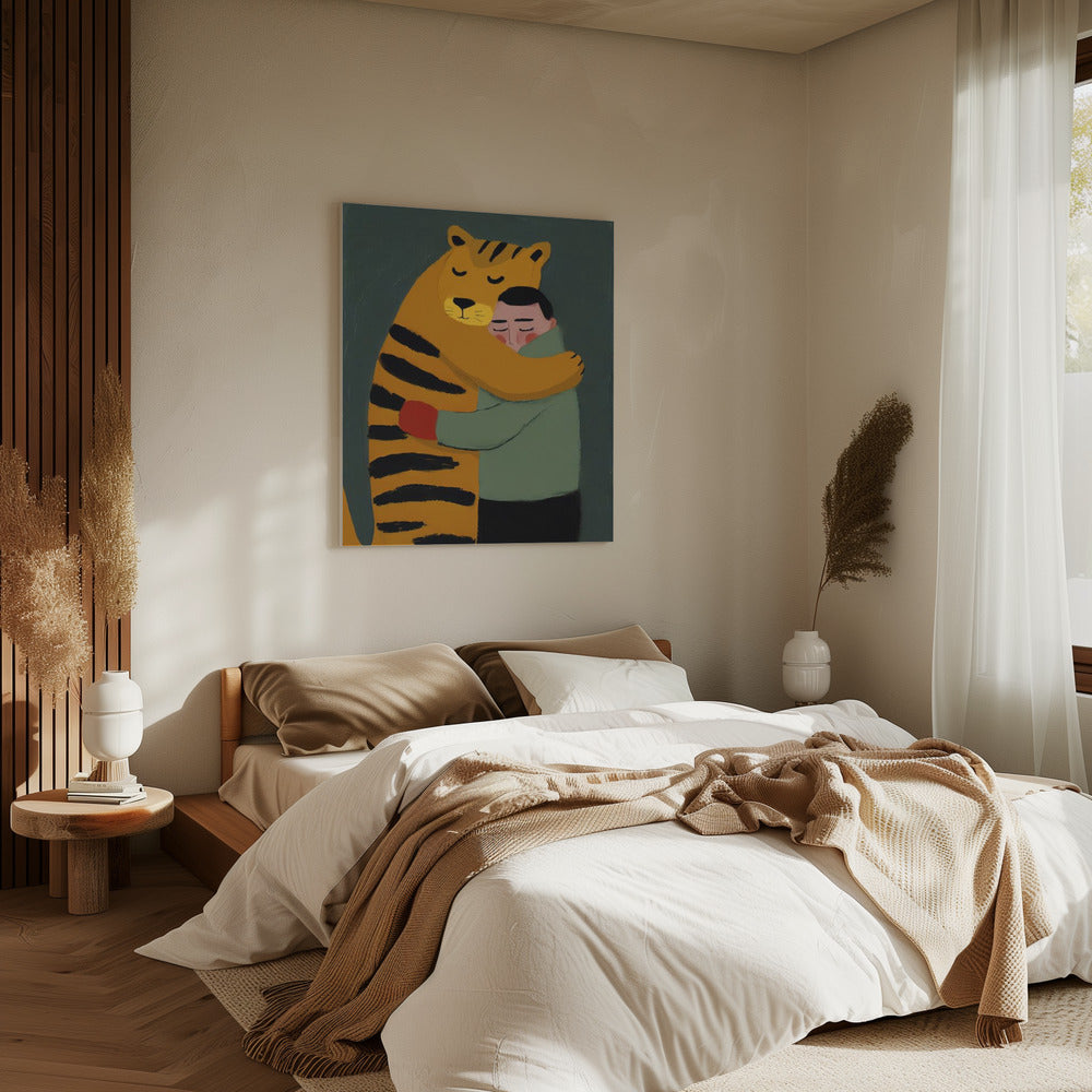 Tigers sanfte Umarmung | Leinwand