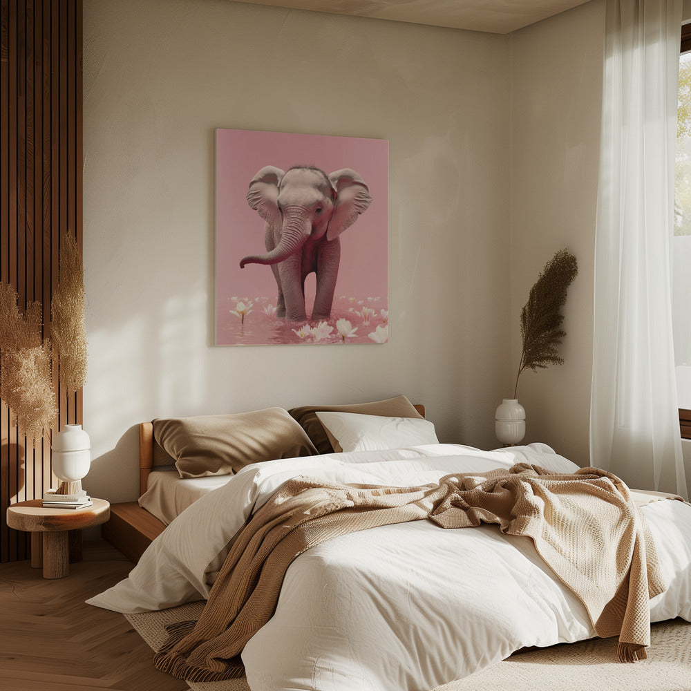 Elephant in Blossoms | Canvas