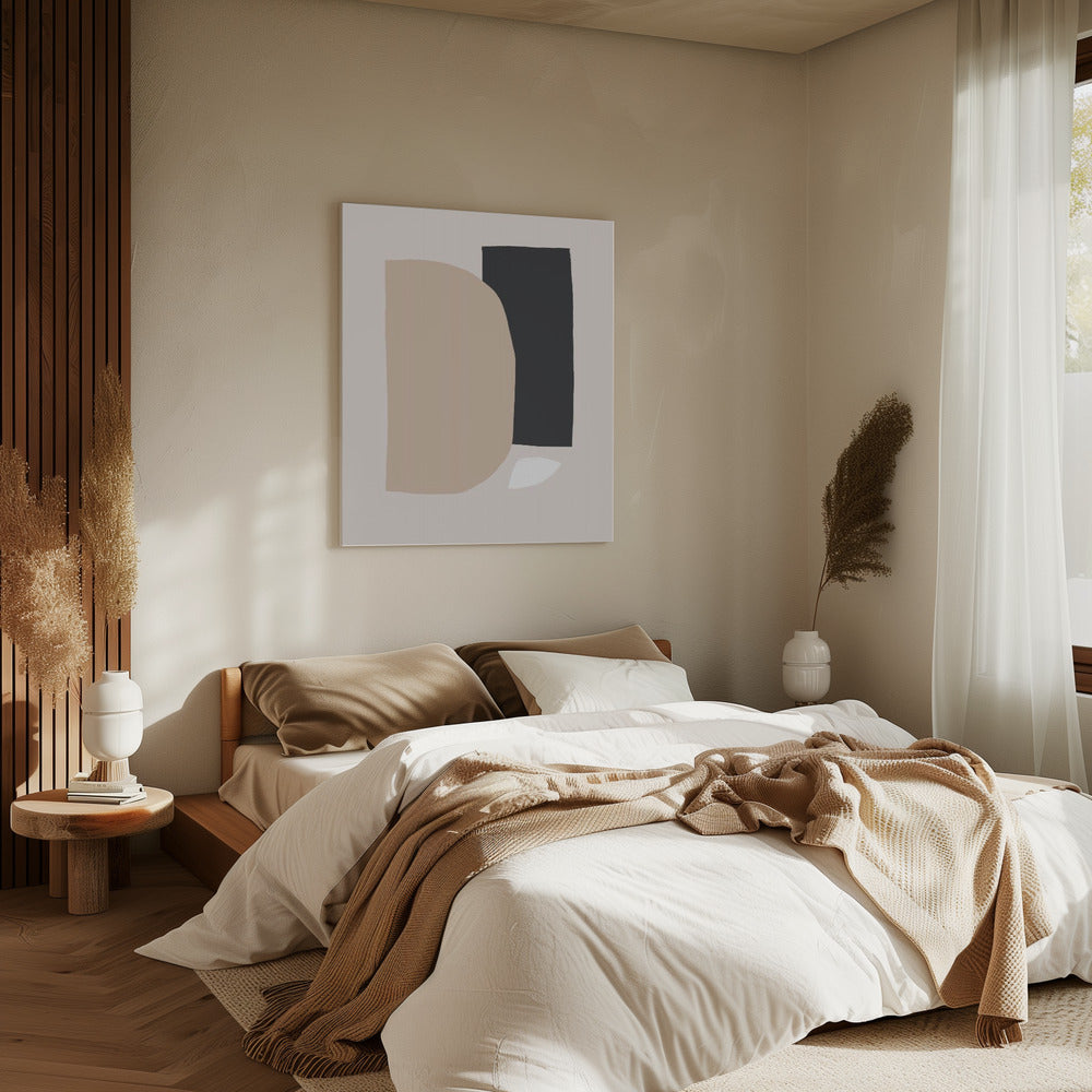 Geometrische Formen in neutralen Tönen | Leinwand
