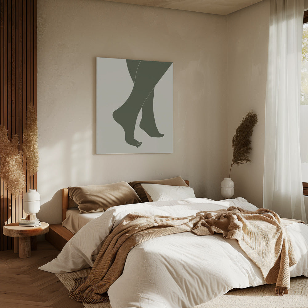 Tip Toe Grün | Leinwand