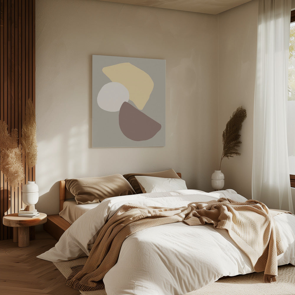 Geometrische Felder Gelb | Leinwand