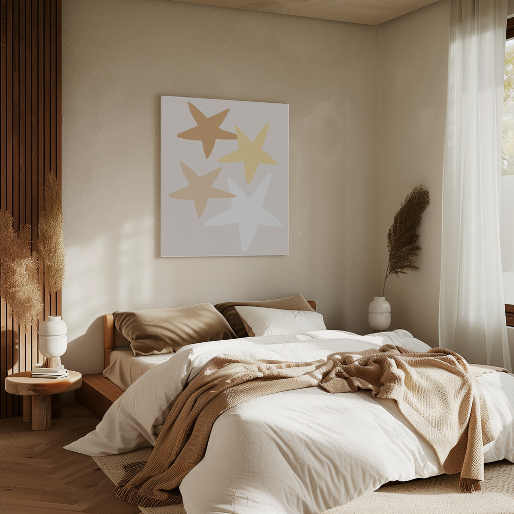 Sterne Gelb | Leinwand