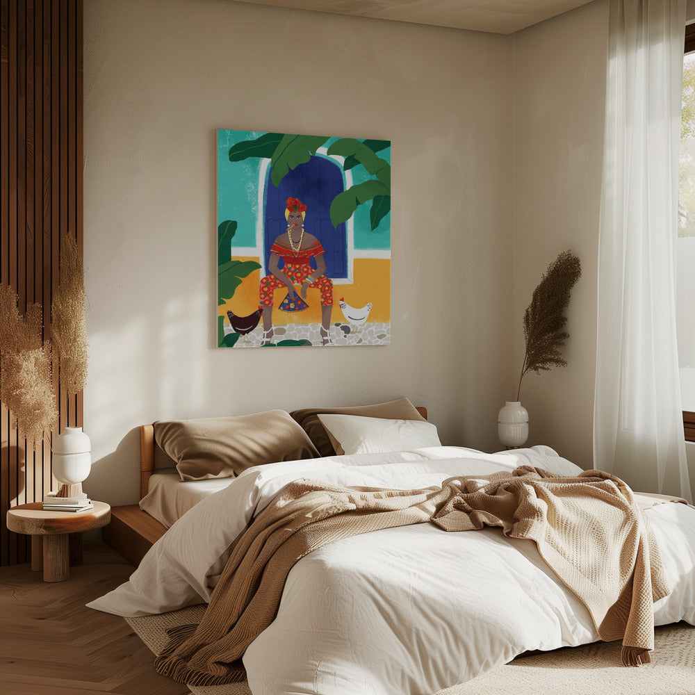Frau mit Zigarette | Leinwand