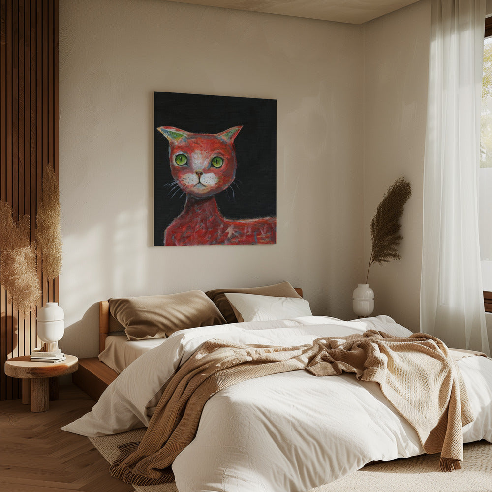 Rote Katze | Leinwand