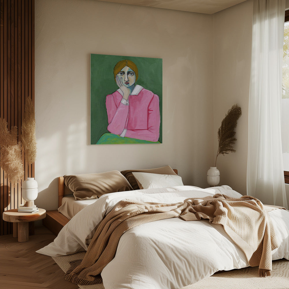 Vintage Dame in Pink | Leinwand