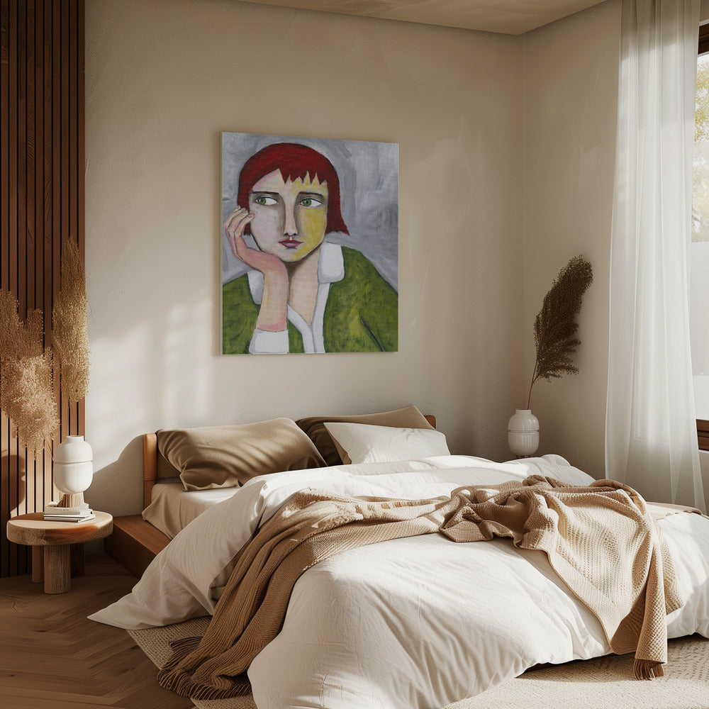 Denkende Dame | Leinwand