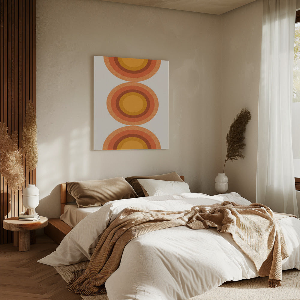 Retro Sonnenkreise | Leinwand