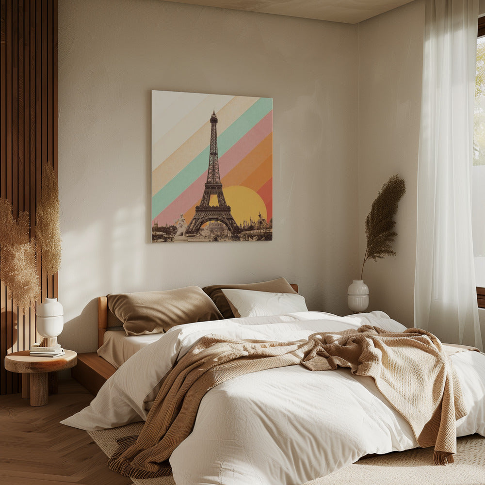 Eiffelturm Regenbogen | Leinwand
