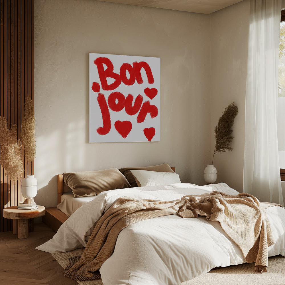 Bonjour Herzen | Leinwand