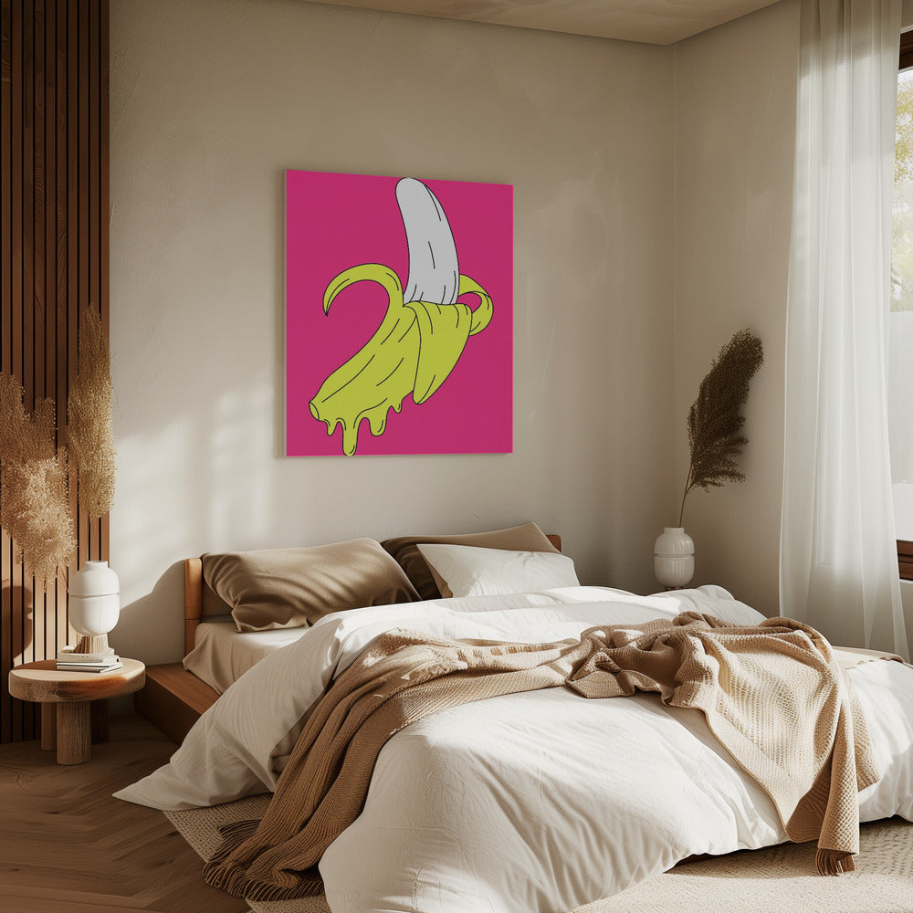 Melting Pink Banana | Canvas