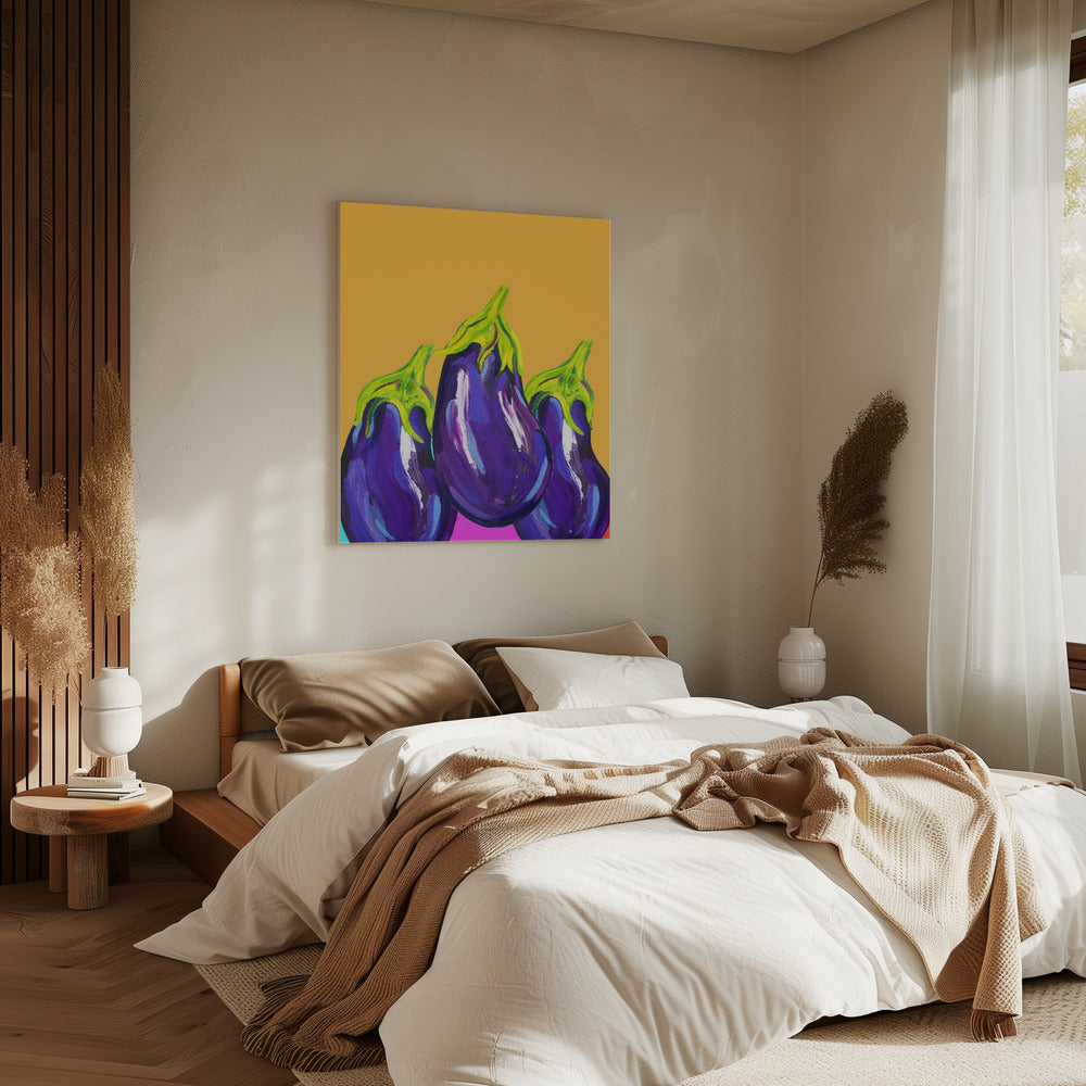 Groovy Aubergines | Canvas