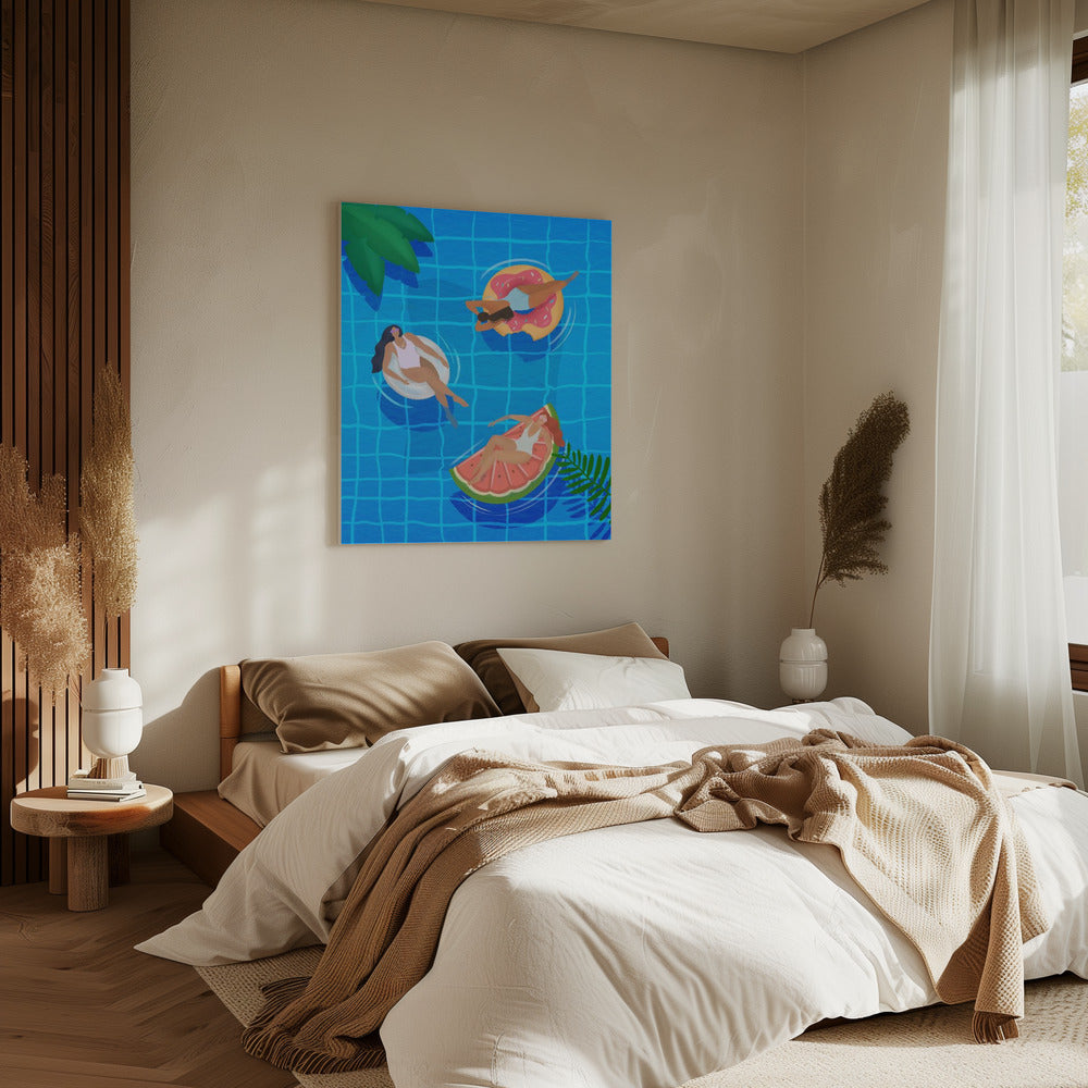 Pool Damen | Leinwand