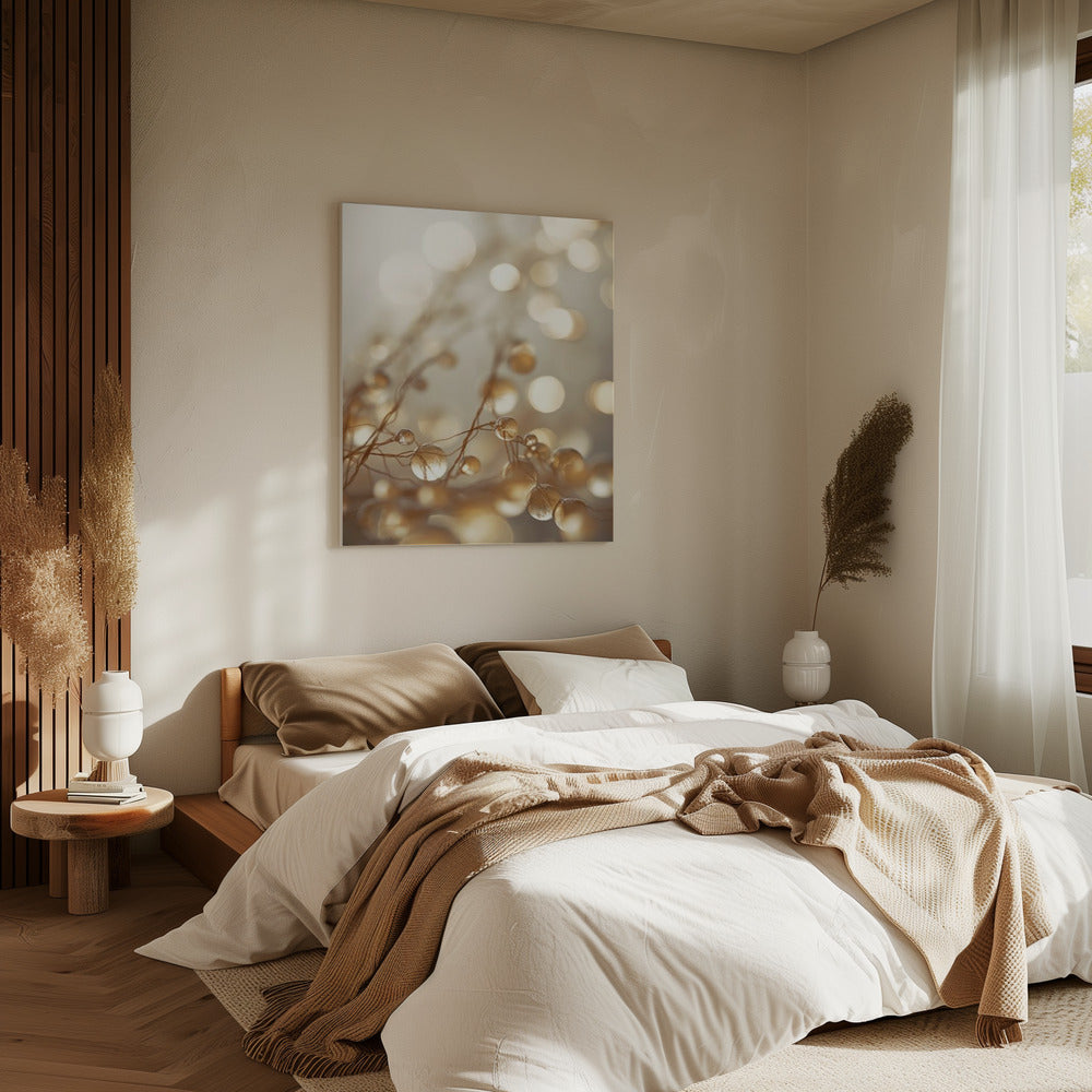 Golden Glow Tropfen | Leinwand