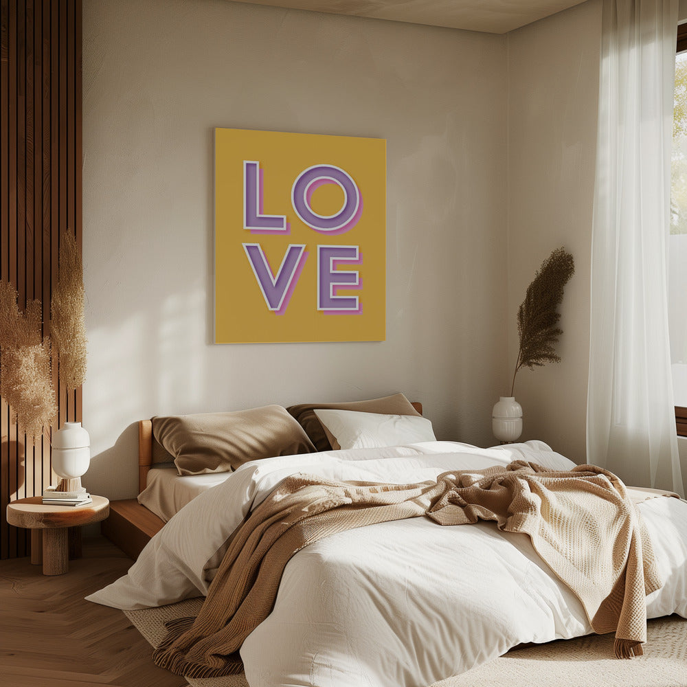 Fettgedruckte Liebestypografie | Leinwand