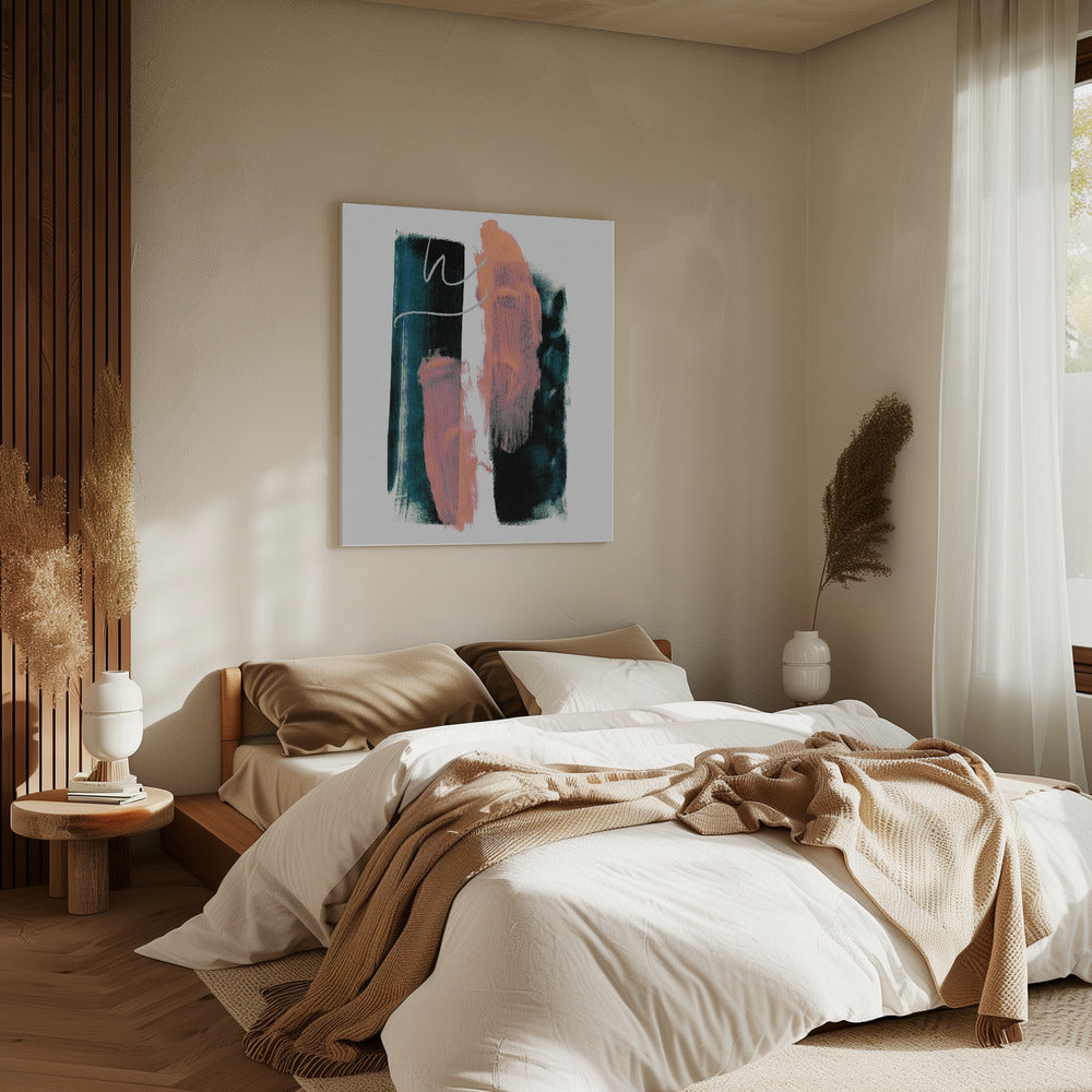 Abstrakte Pinselstriche 3x A1 | Leinwand