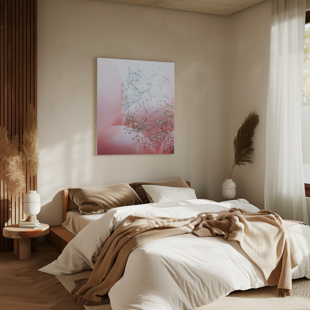 Delicate Balloons with Flower | Canvas