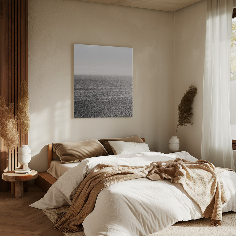 Silbernes Meer Gelassenheit | Leinwand