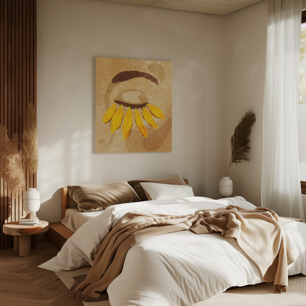 Flower Power Wimpern | Leinwand