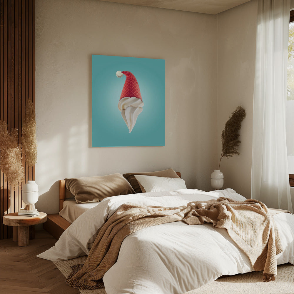 Weihnachtsmänner Creme | Leinwand