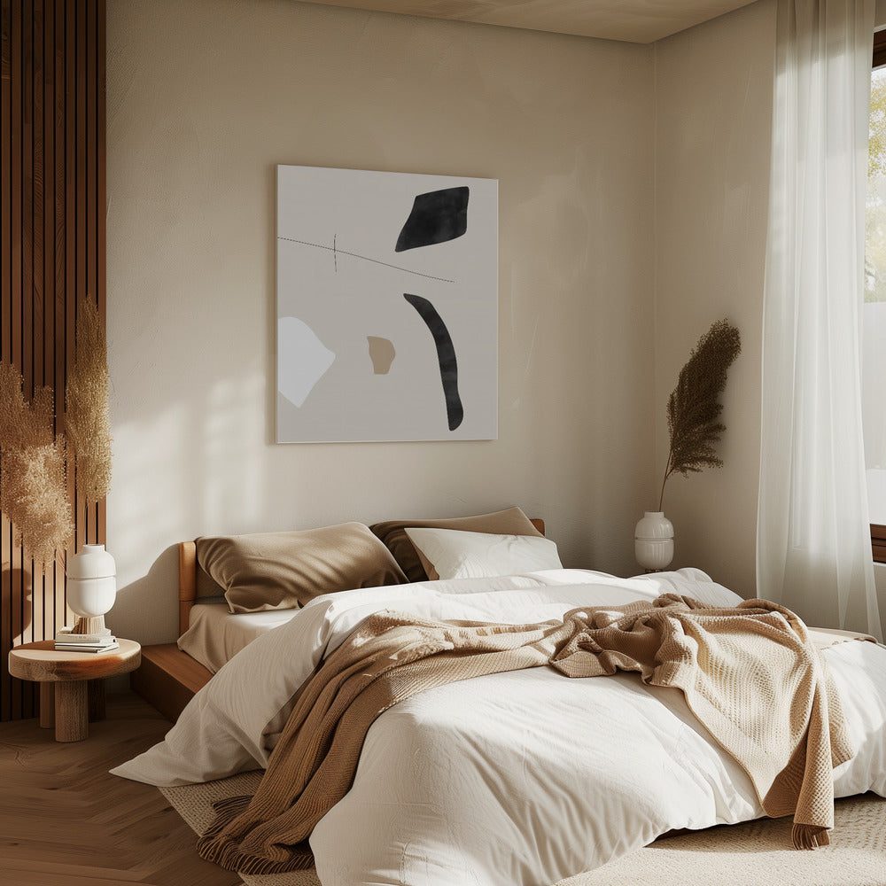 Poster mit grafischen Formen und Linien | Leinwand
