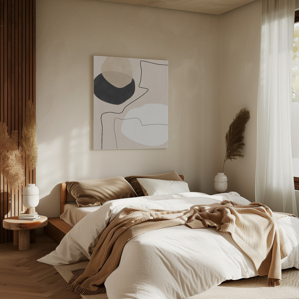 Organic Shapes & Lines Painting | Canvas