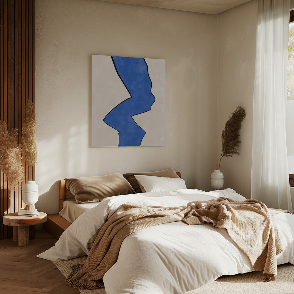 Bold Blue Contour | Canvas
