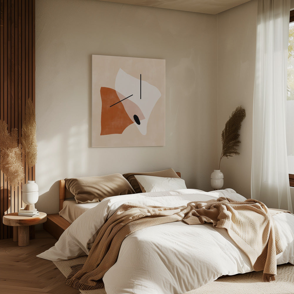 Geometrische Formen in Erdtönen | Leinwand