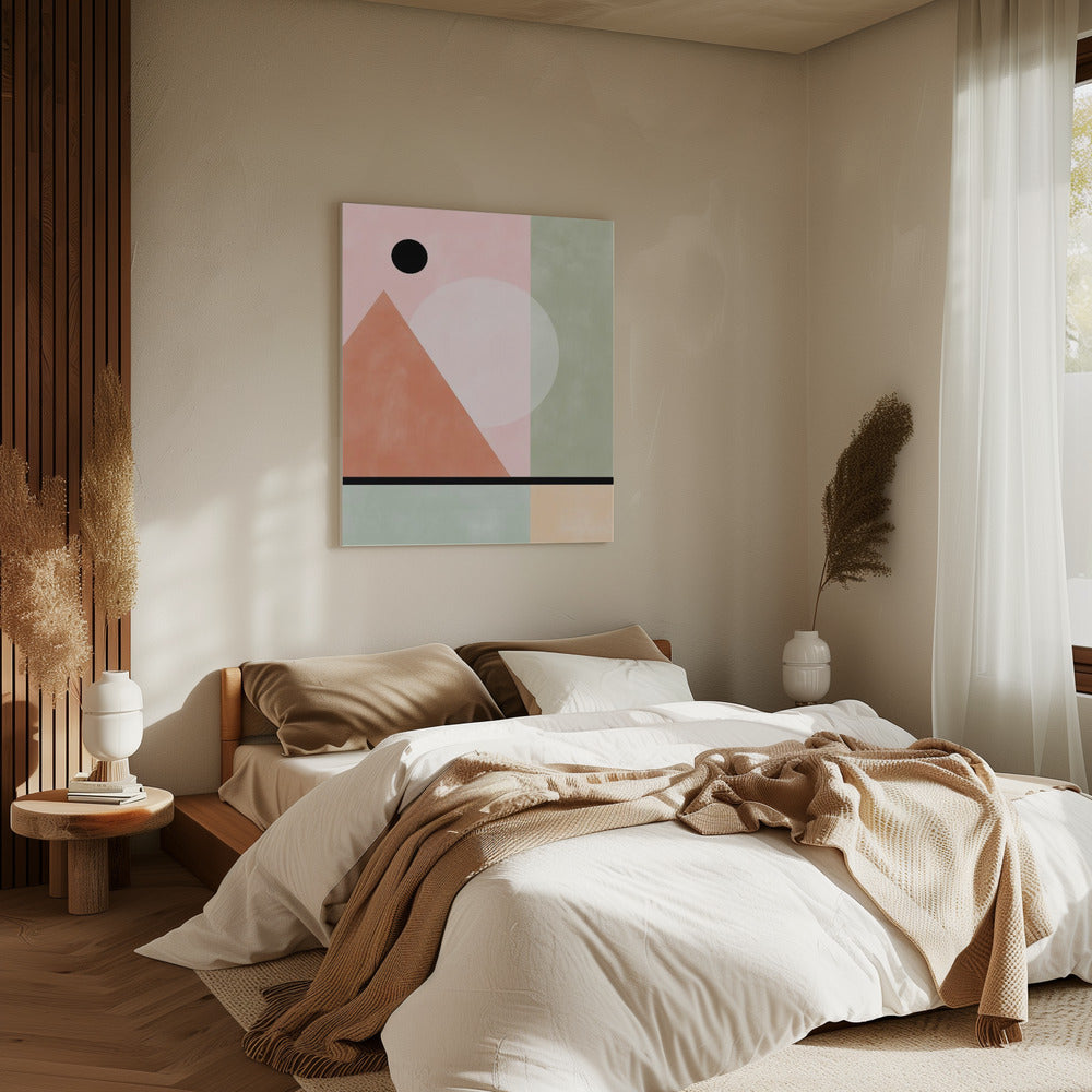 Geometrische Formen in Pastelltönen | Leinwand