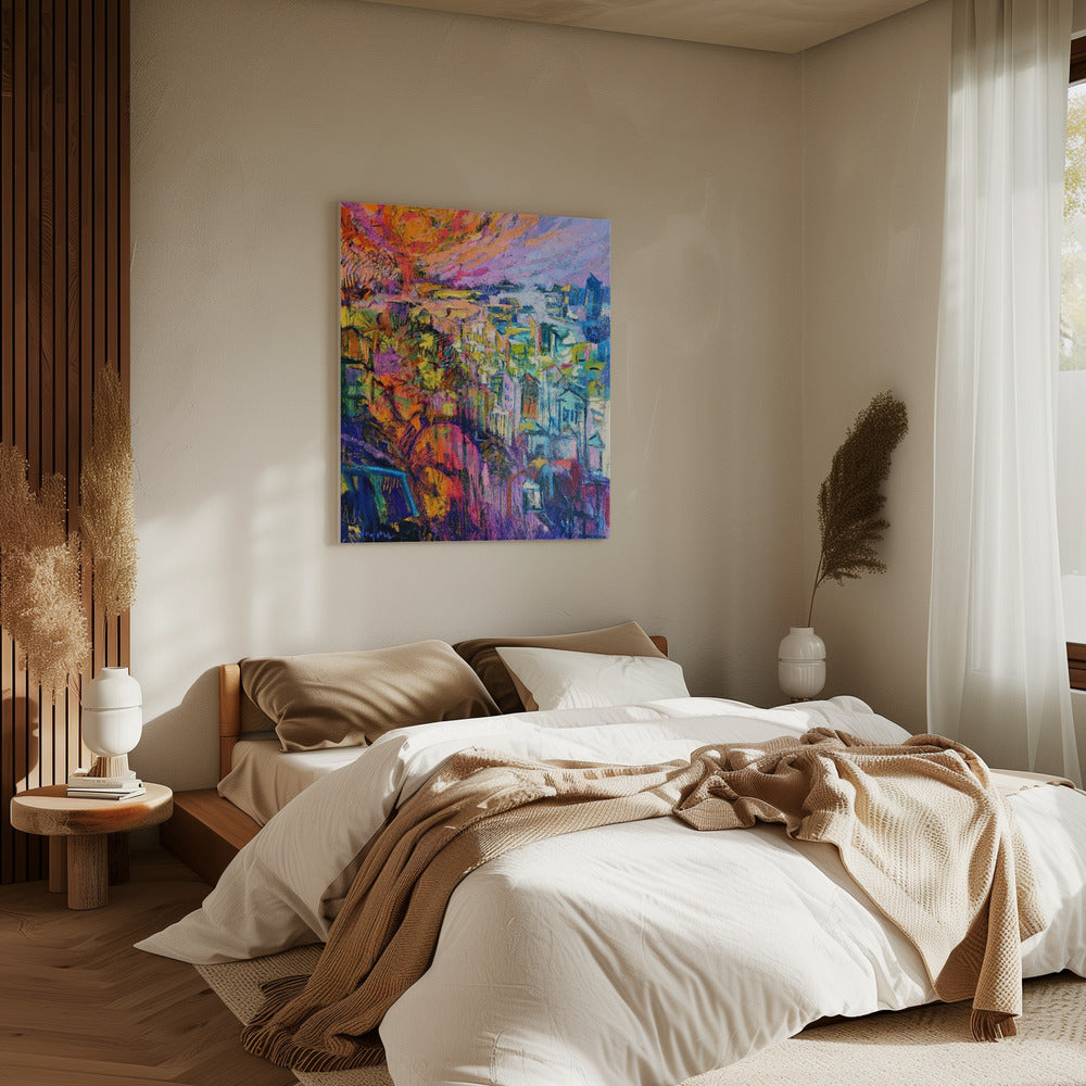 Lebendiges Stadtbild | Leinwand