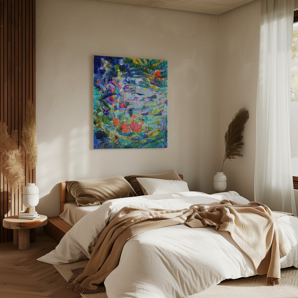 Leuchtende Blütenkaskade | Leinwand