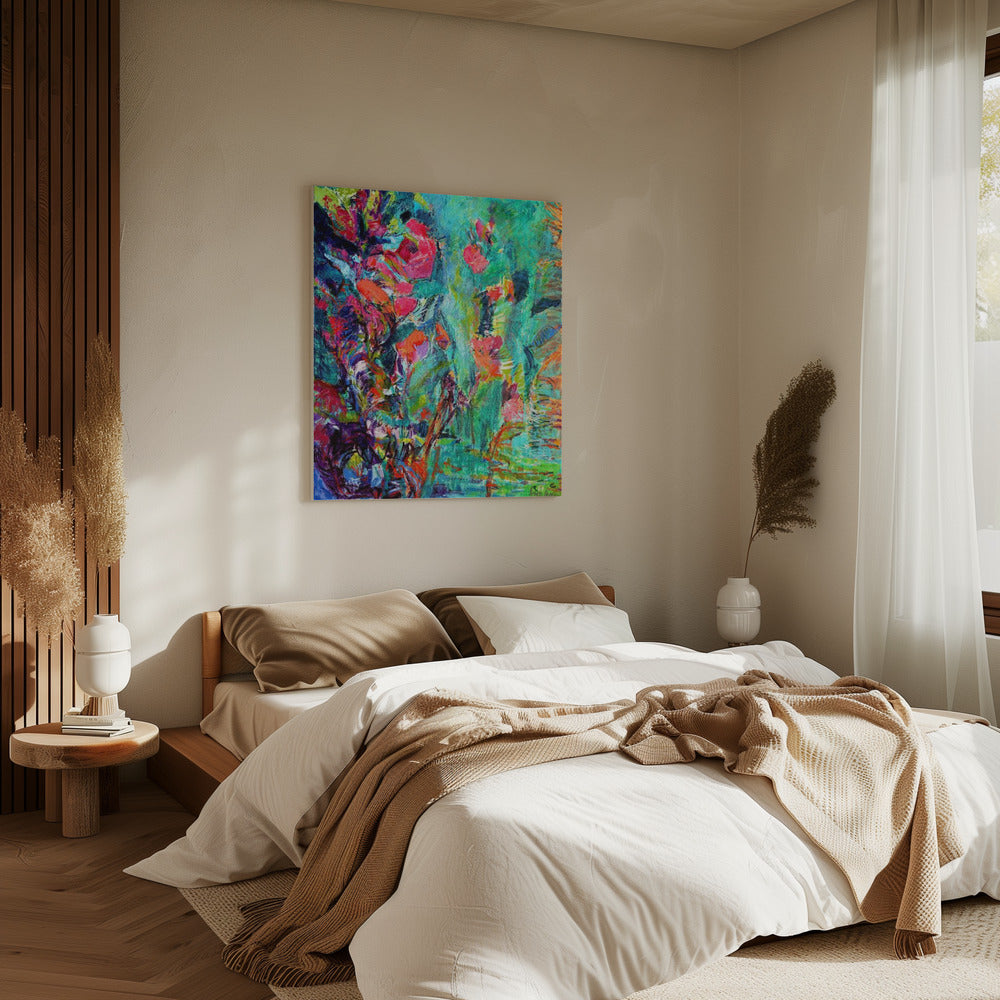 Lebendige Farben und zarte Blütenblätter | Leinwand