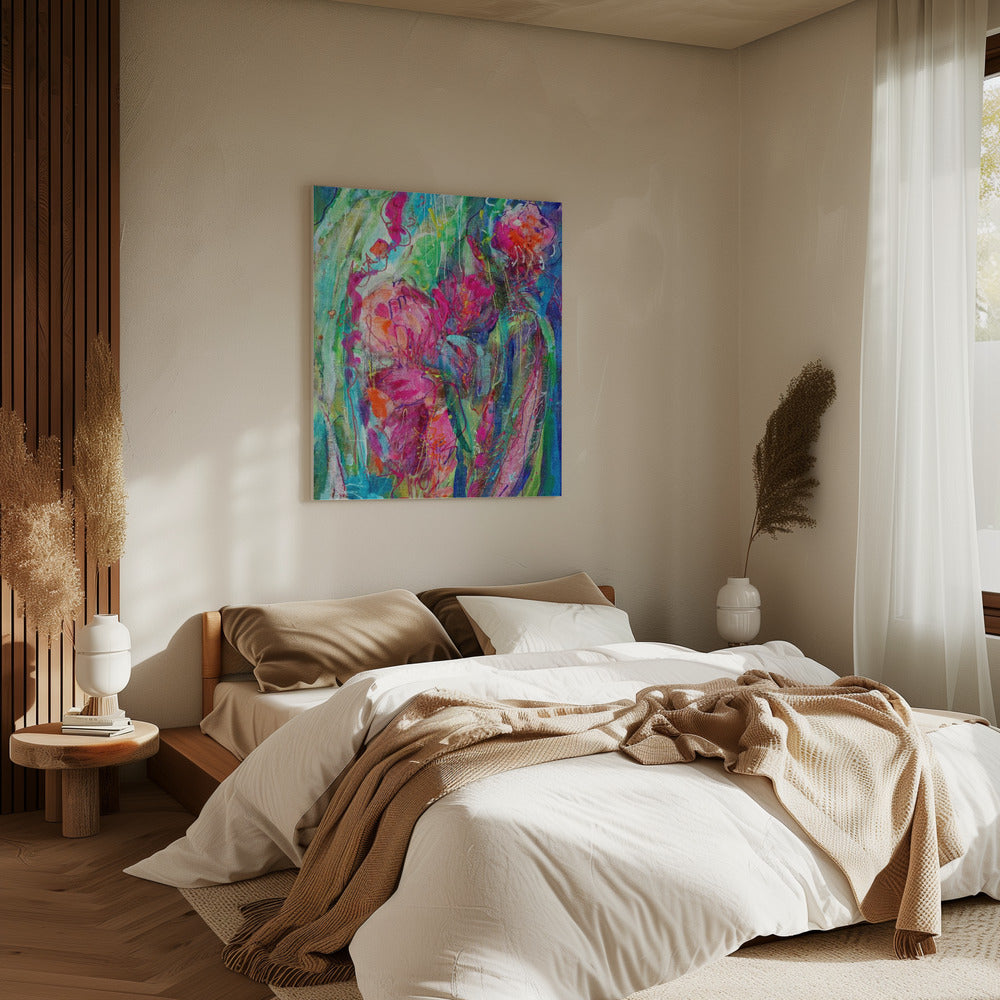 Impressionistisches Blumen-Abstrakt | Leinwand