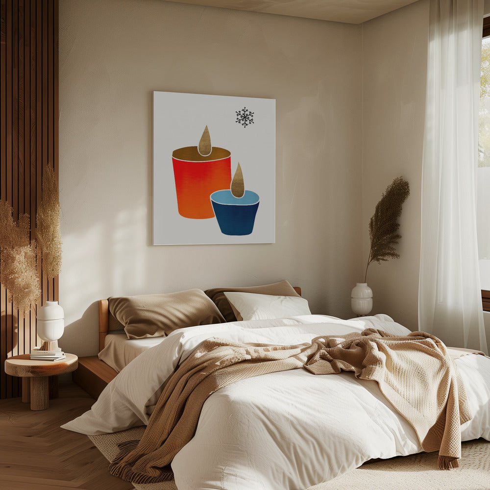 Weihnachtskerzen | Leinwand