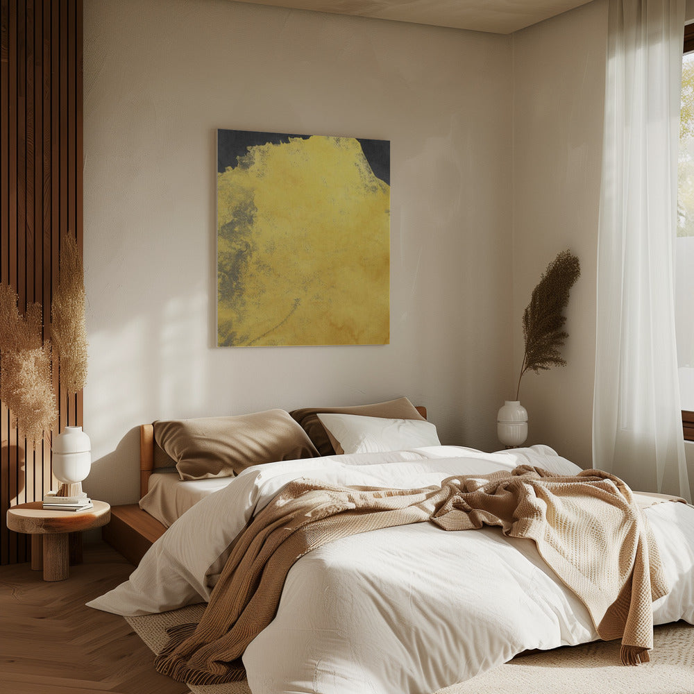 Minimal Landscape Black and Yellow 01 | Canvas