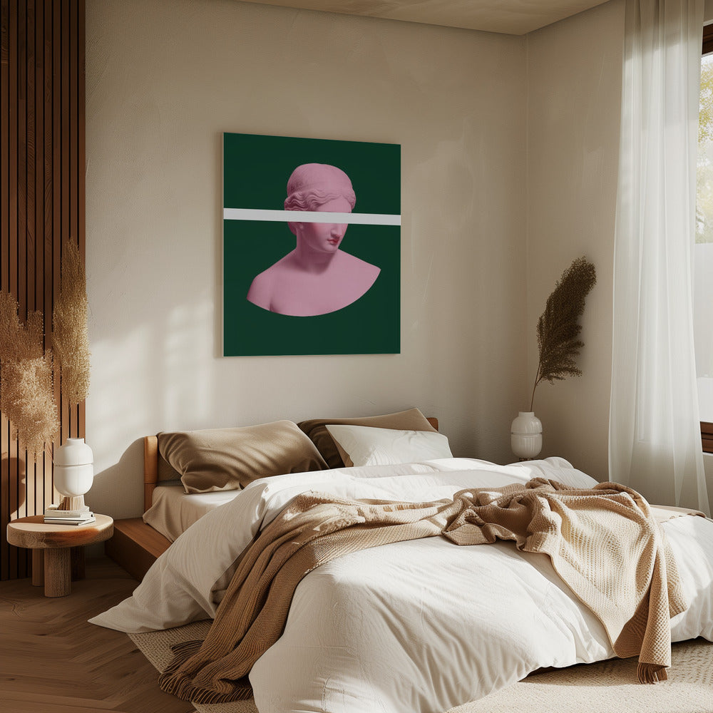Rosa und grüne Artemis | Leinwand