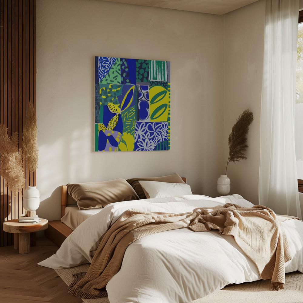 Lebendiges Patchwork | Leinwand