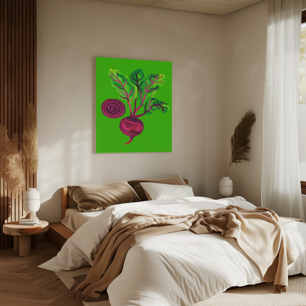Beetroot Swirl Green | Canvas