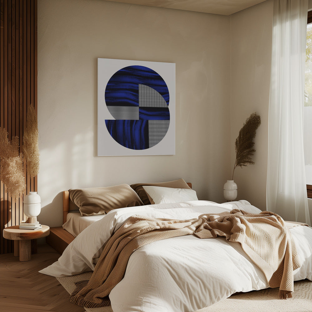 Skandinavisch in Blau und Schwarz 2 | Leinwand