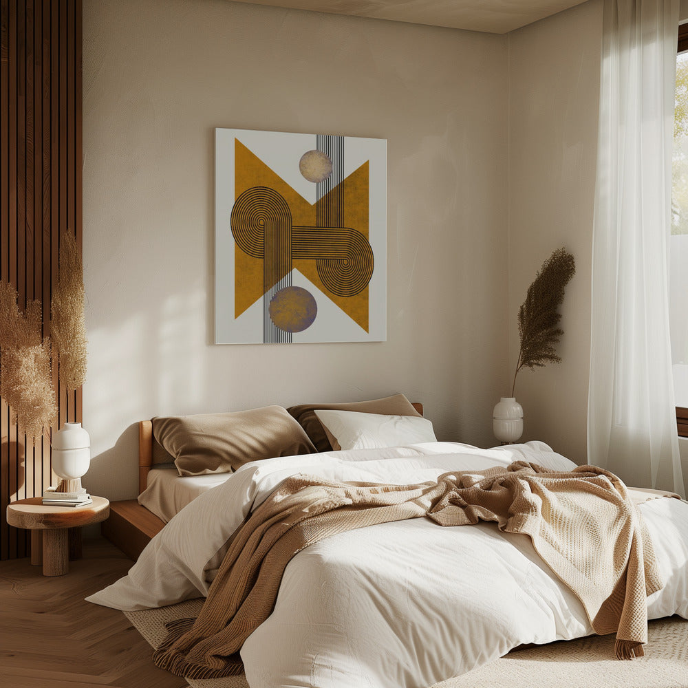 Strukturierte Mid Century Komposition 4 | Leinwand