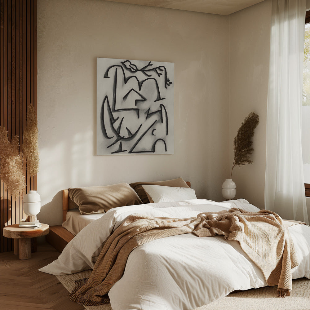 Abstrakte Linienlandschaft | Leinwand