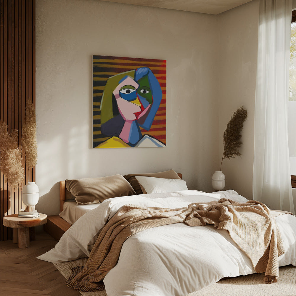Von Picasso inspiriertes Porträt | Leinwand