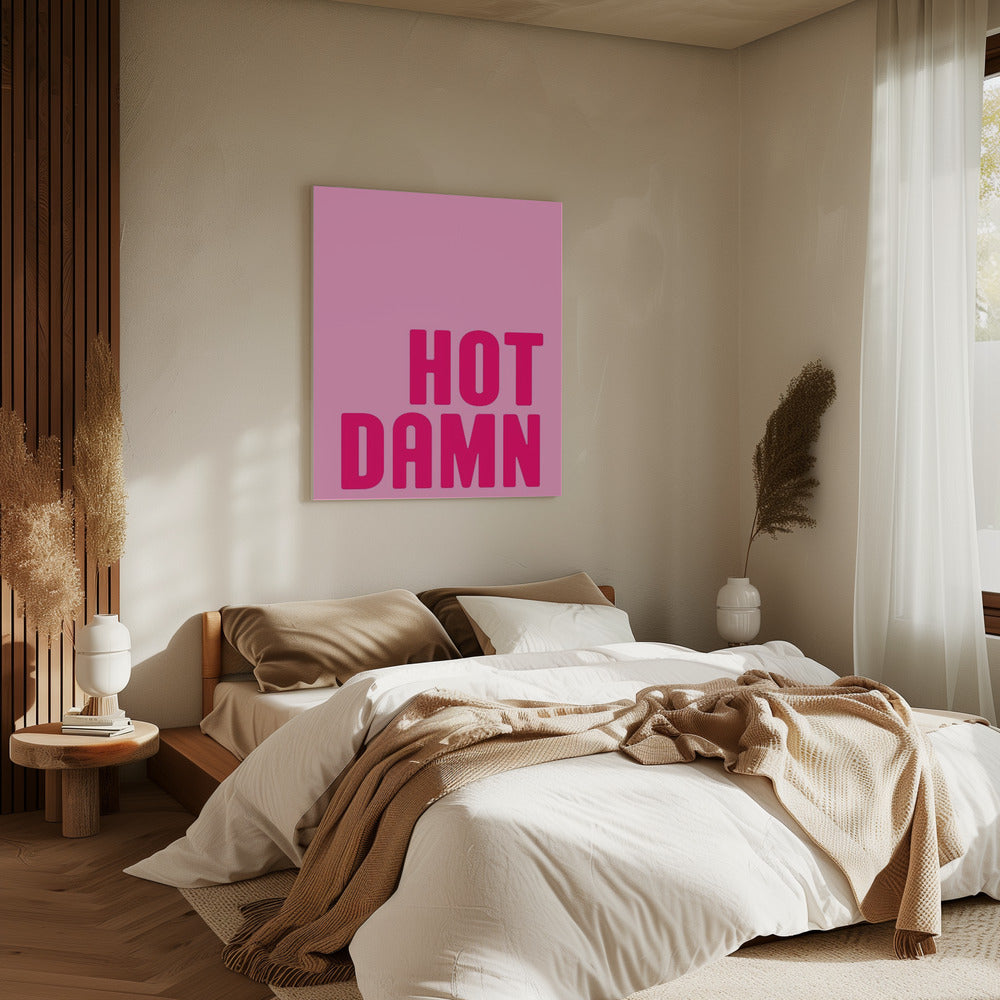Ausrufezeichen in kräftigem Pink | Leinwand