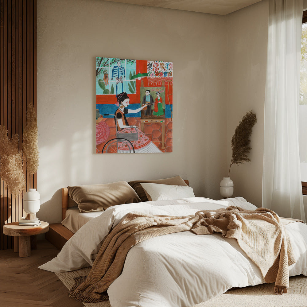 Frida im blauen Haus | Leinwand