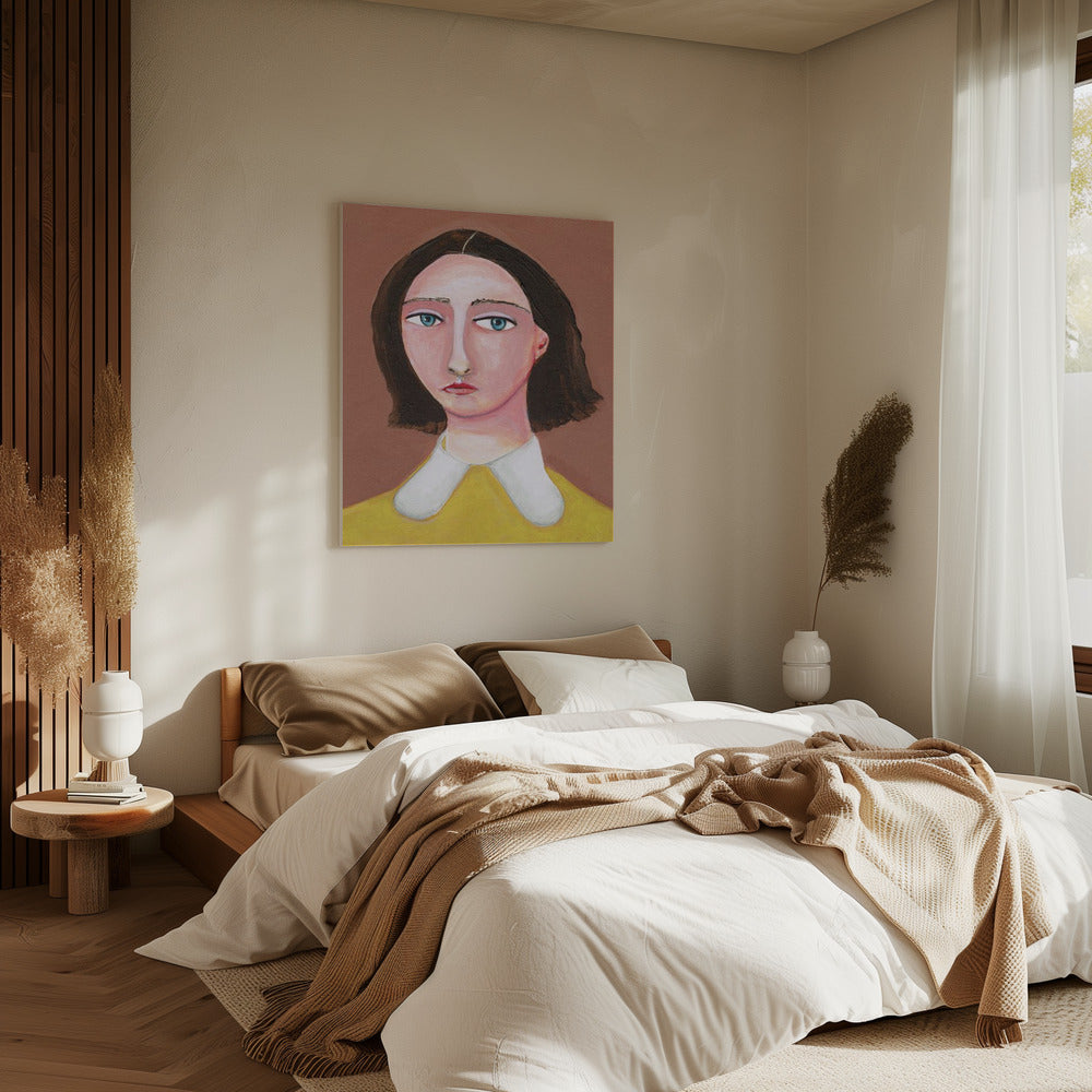 Dame schaut | Leinwand