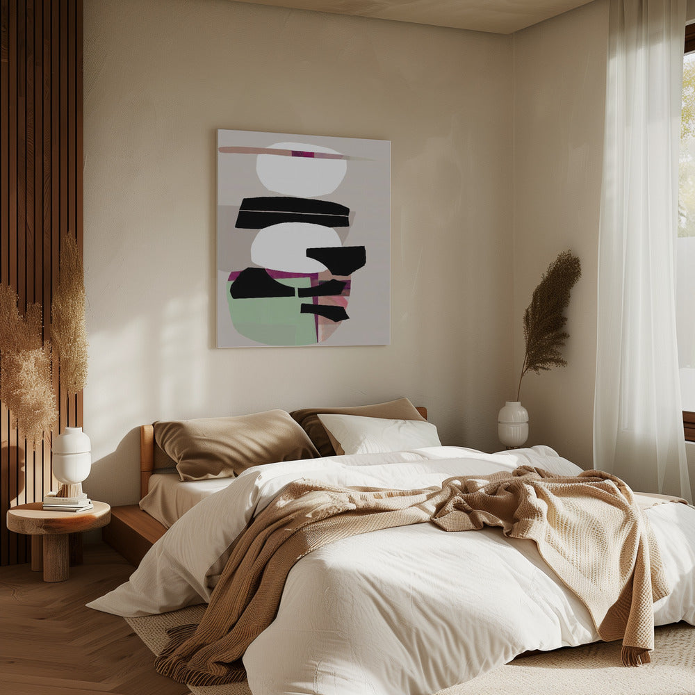 Farbiges abstraktes Schwarz Nr. 2 | Leinwand