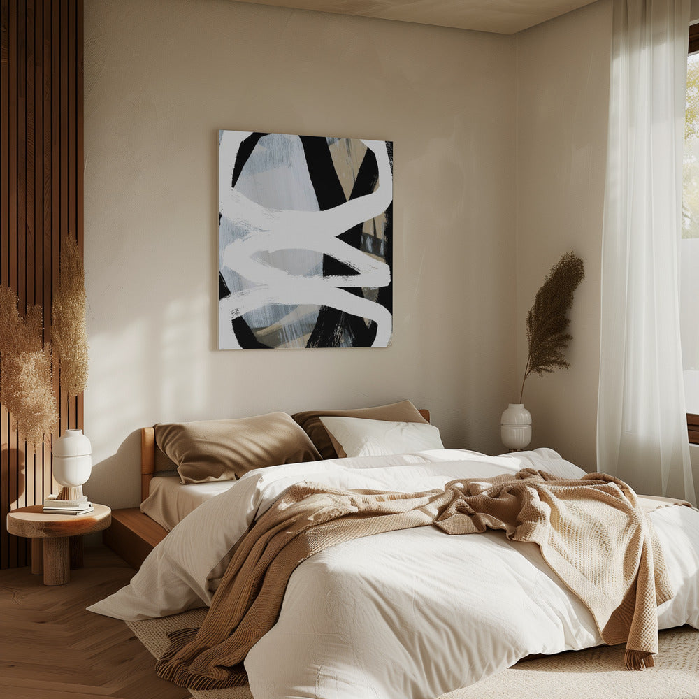 Bold Black On White No3 | Canvas