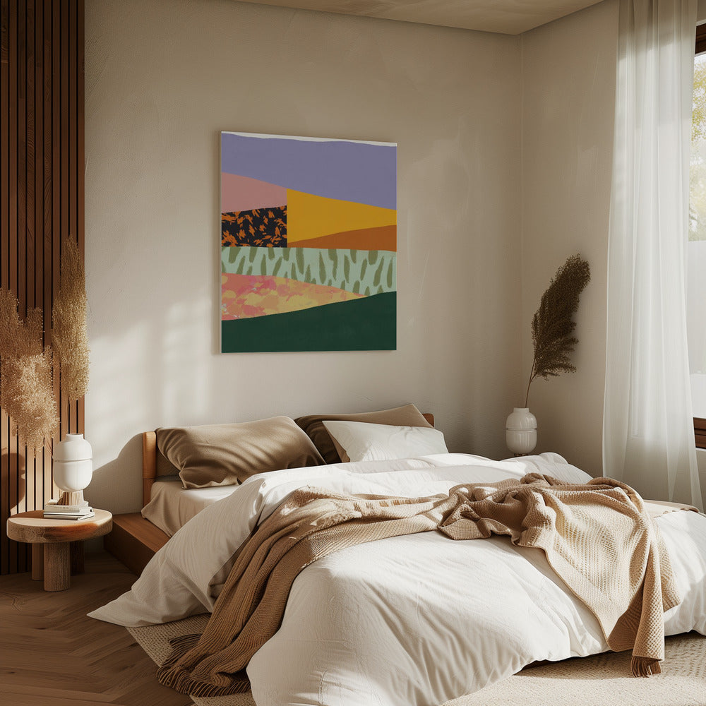 Geometrische Muster mit organischen Formen | Leinwand