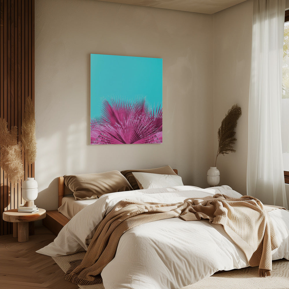 Electric Pink Palm Fronds | Canvas